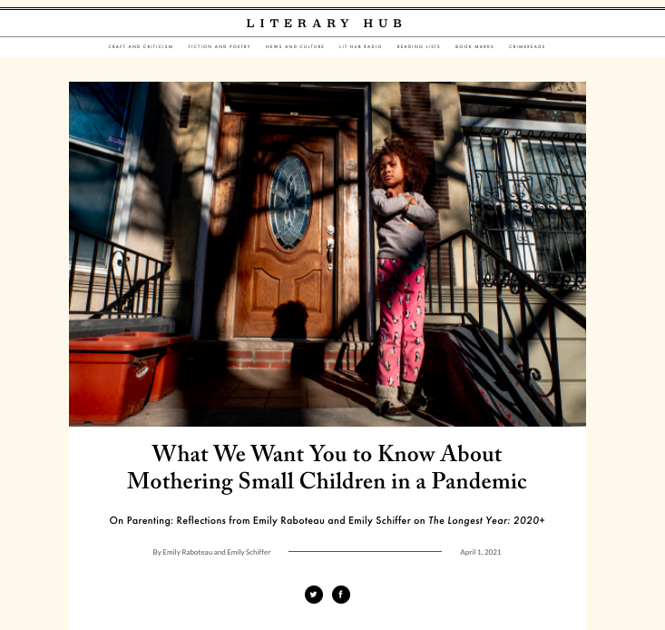 Lit Hub: What We Want You to Know About Mothering Small Children in a Pandemic 