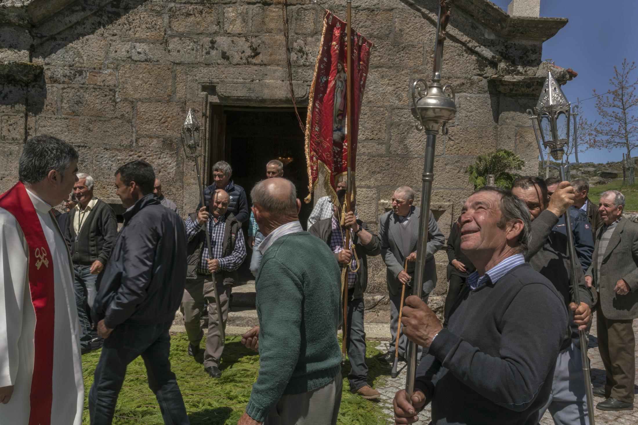 Barroso: An Ancient Farming Culture in Northern Portugal Becomes a World Heritage - Religious procession prepares to leave the chapel of...