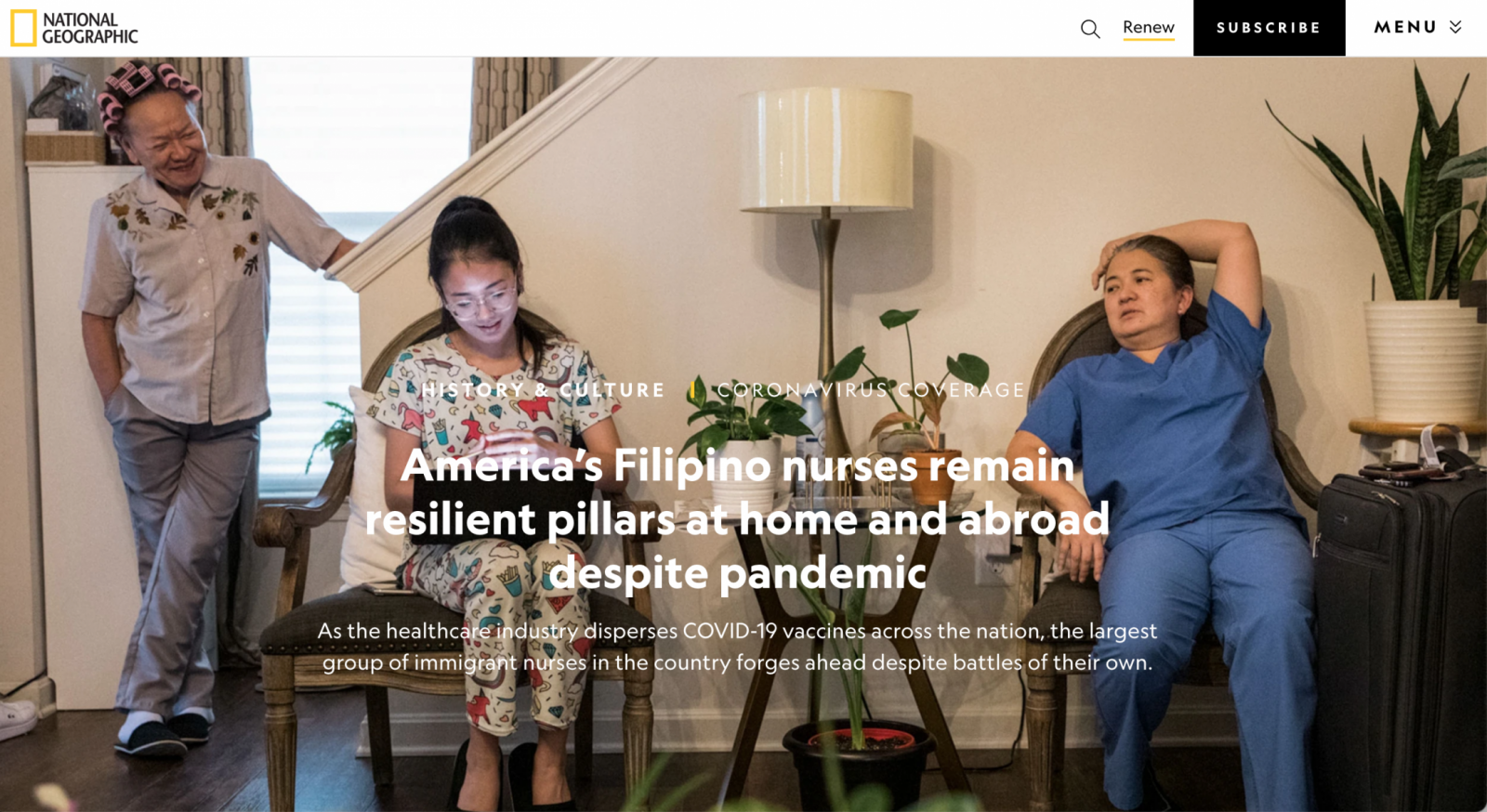Thumbnail of on National Geographic: America's Filipino nurses remain resilient pillars at home and abroad despite pandemic