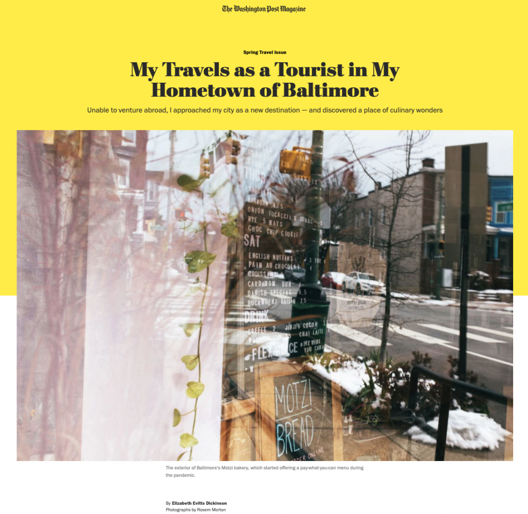 on Washington Post Magazine: My Travels as a Tourist in My Hometown of Baltimore