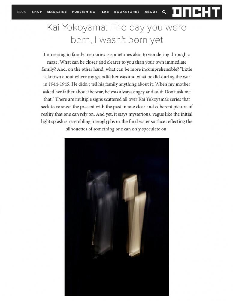 Publication. dienacht - The day you were born, I wasn't born yet