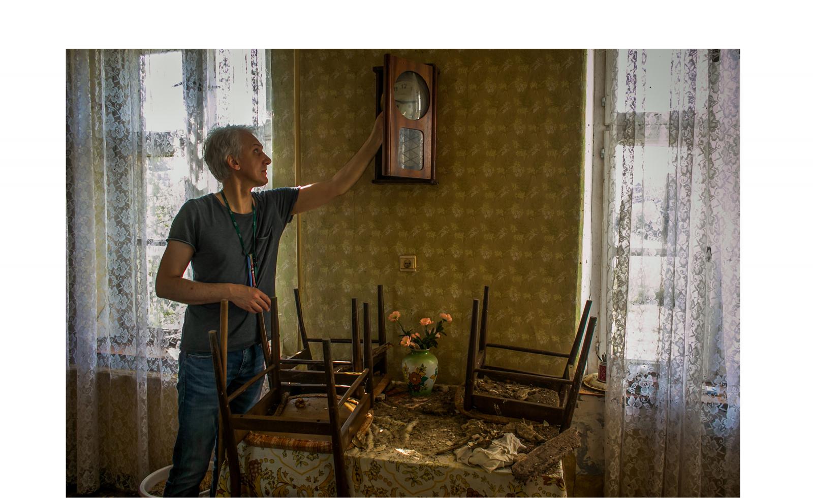  Bogdan at his family home. Whe... father died here. Perly, 2019 