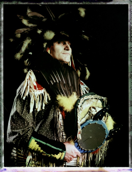 Image from THE LAST TRIBE OF EUROPE - Polish powwow dancer, Portrait taken at the local powwow...