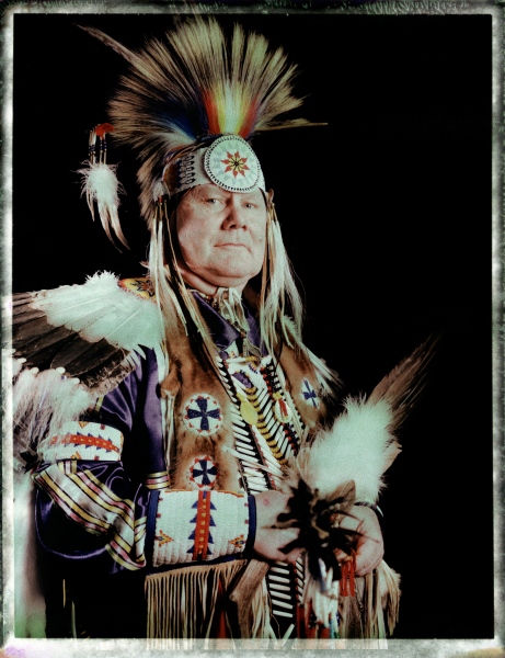 Image from THE LAST TRIBE OF EUROPE - Swedish powwow dancer, Portrait taken at the local powwow...