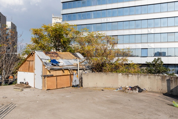 Image from HIDDEN BEHIND THE RAILROAD - Sleeping facilities, some refugees build small houses on...
