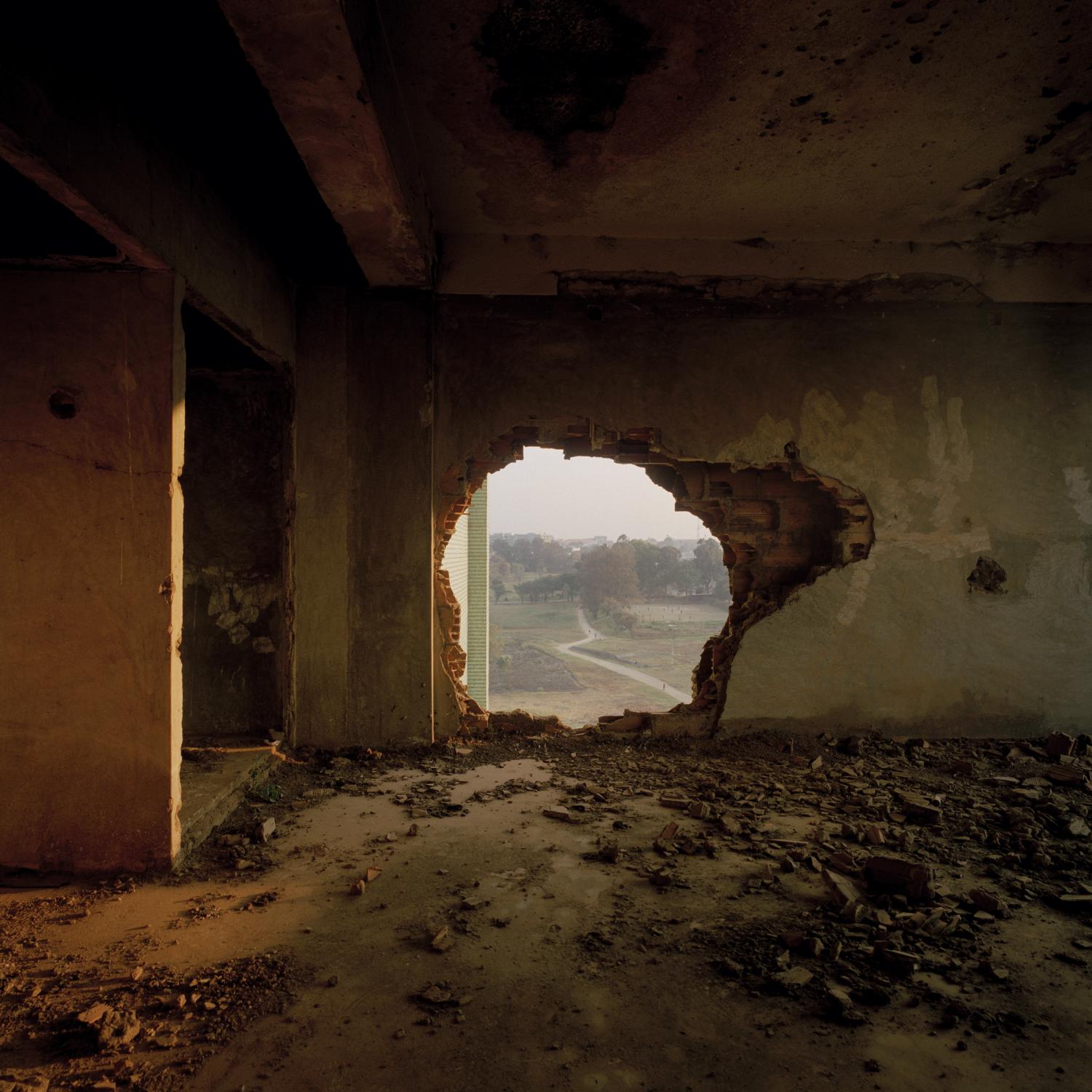 Angola - A building hit by artillery fire during the civil war...