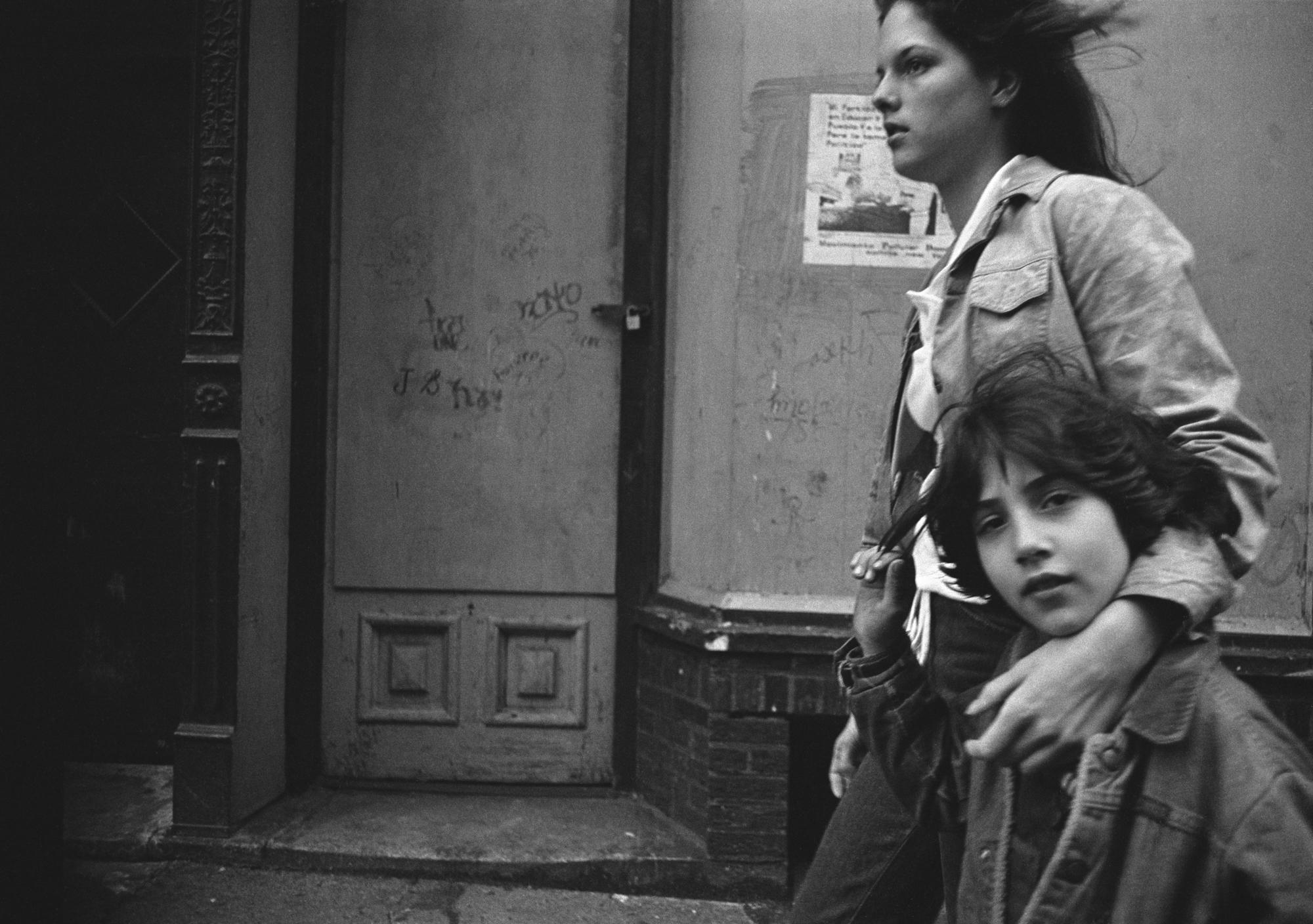 Tina and Julia on Mott Street, 1978