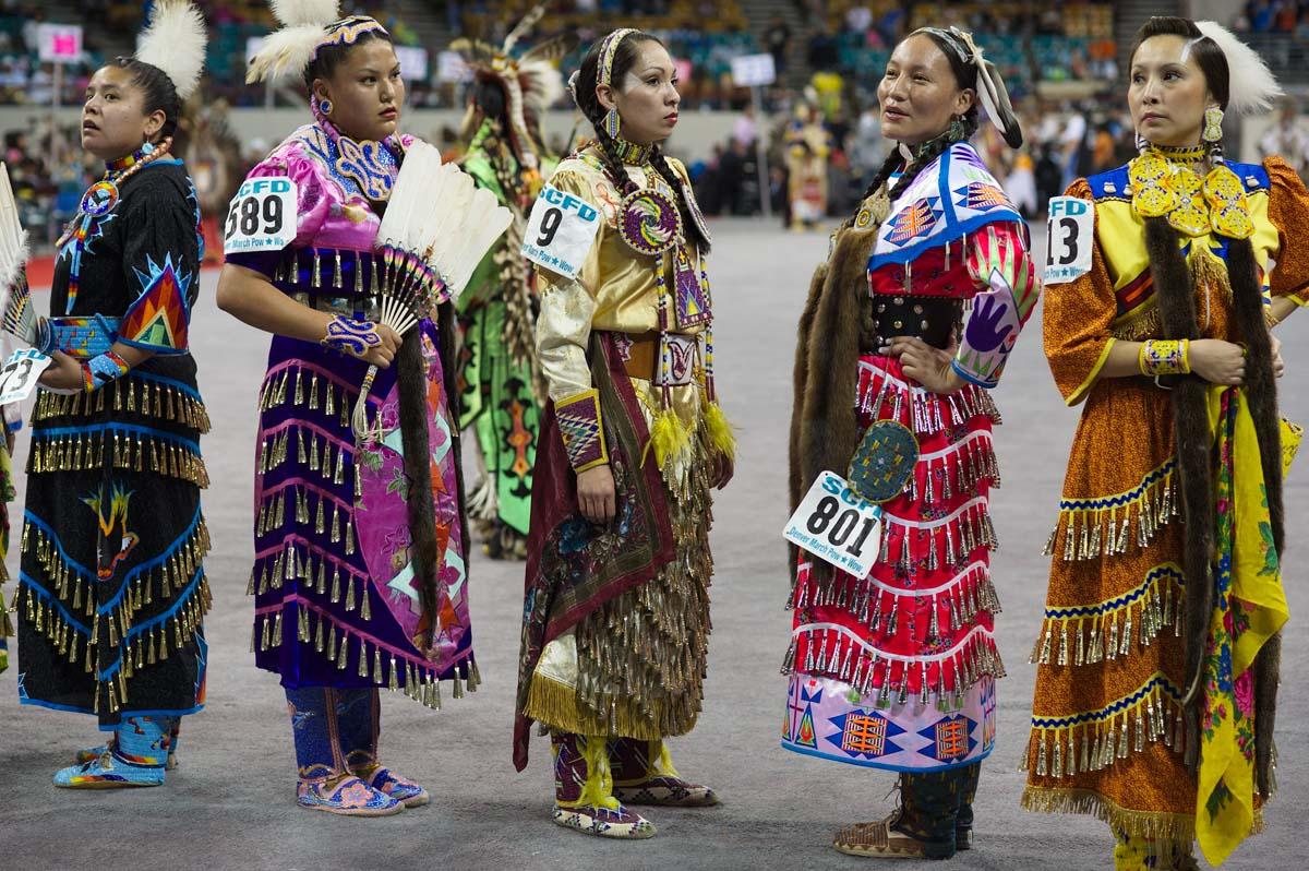 I Have a Tribe, They Are Only Americans - Adrianna (middle) awaits with a group of Native American...