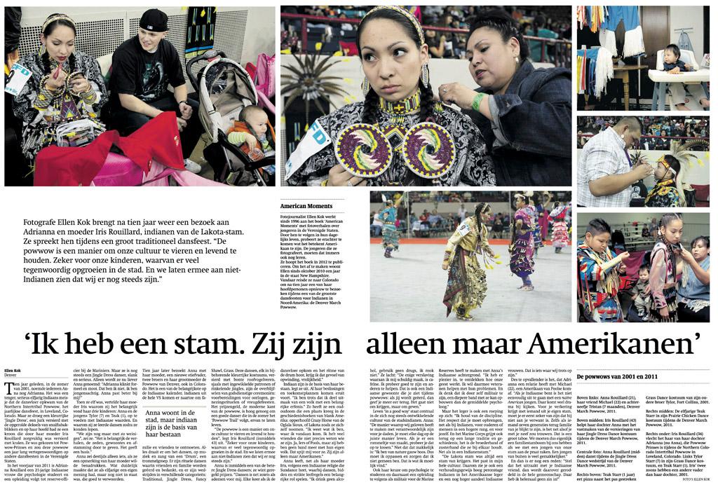 I Have a Tribe, They Are Only Americans - Publication in Dutch daily newspaper Trouw.