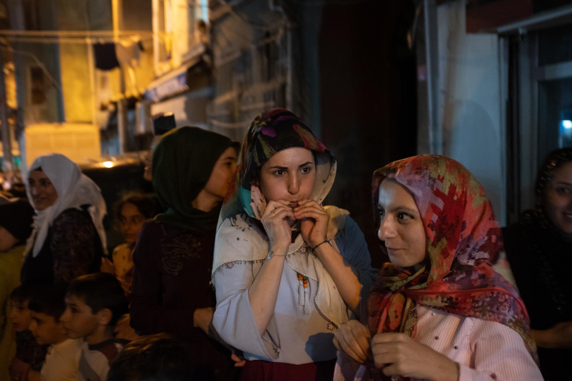 Erdogan's Turkey - Young Kurdish women celebrate the HDP's (pro-Kurdish...