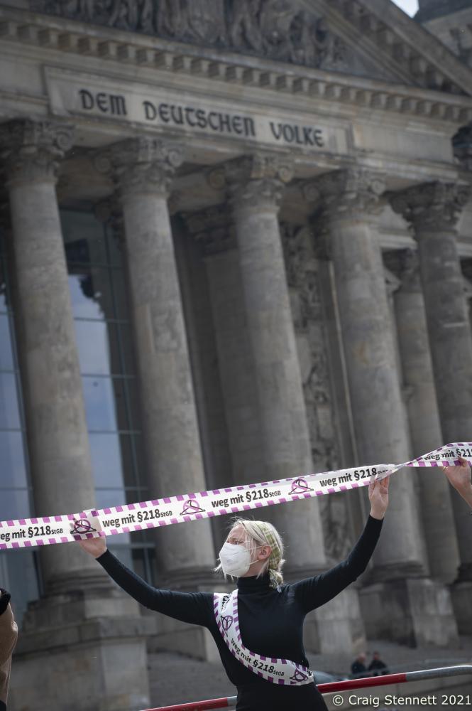 Outside the Reichstag Building ...be removed from the penal code!