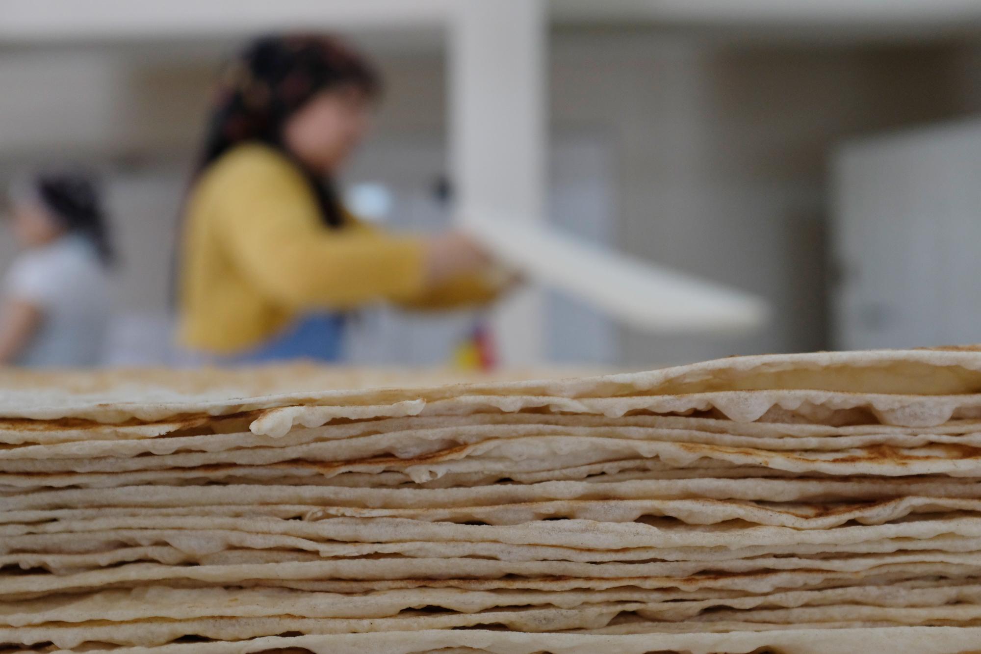 Lavash - Erhan and his team produce an average of 600 breads a...