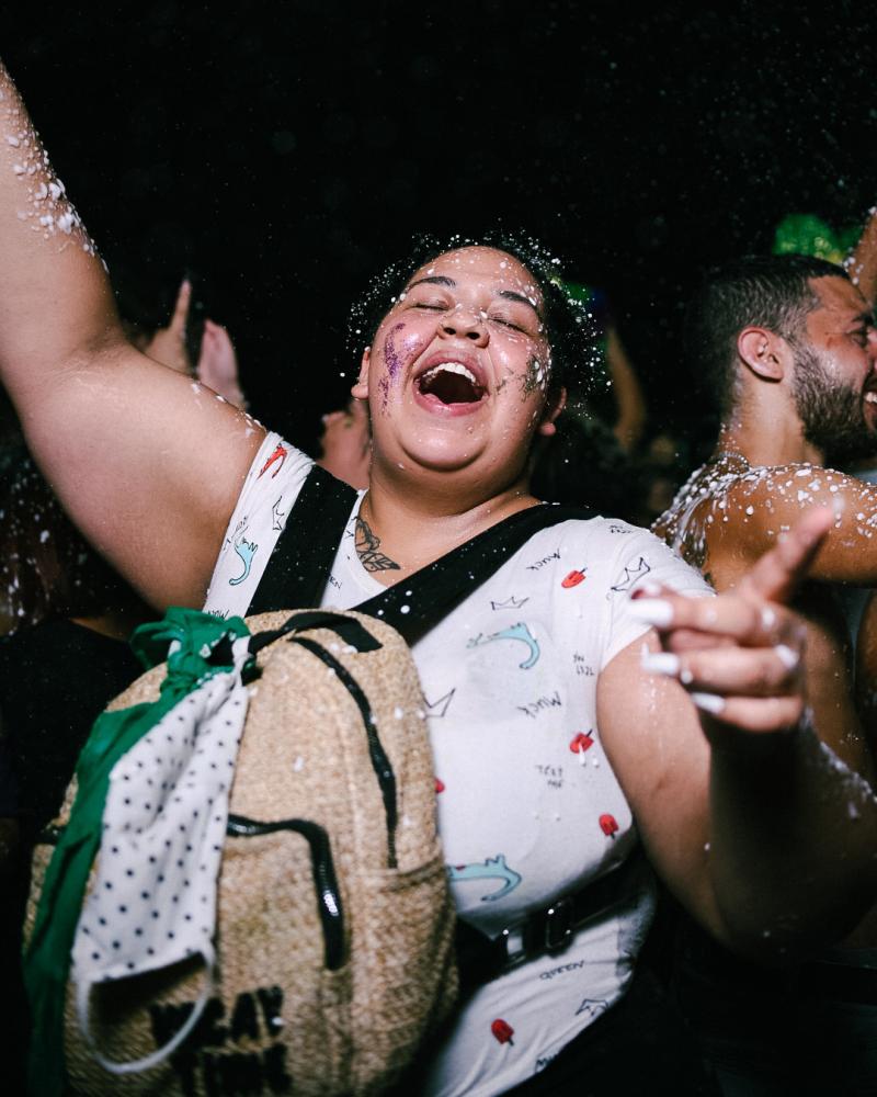  A young girl celebrates the ni...gress, Buenos Aires, Argentina 