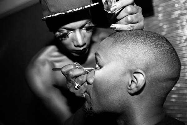 Portraiture - Twiggy Pucci Garcon (front) and Jahlove get ready at the...