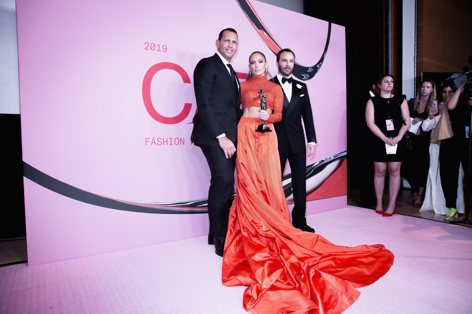 CFDA Awards NYC 2019: Jennifer ...ith Alex Rodriguez and Tom Ford