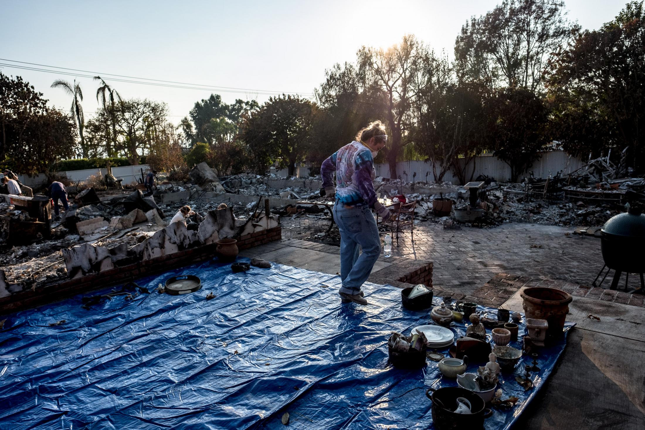 - The Woolsey fire - Emma, is helping her family sort thought the debris...