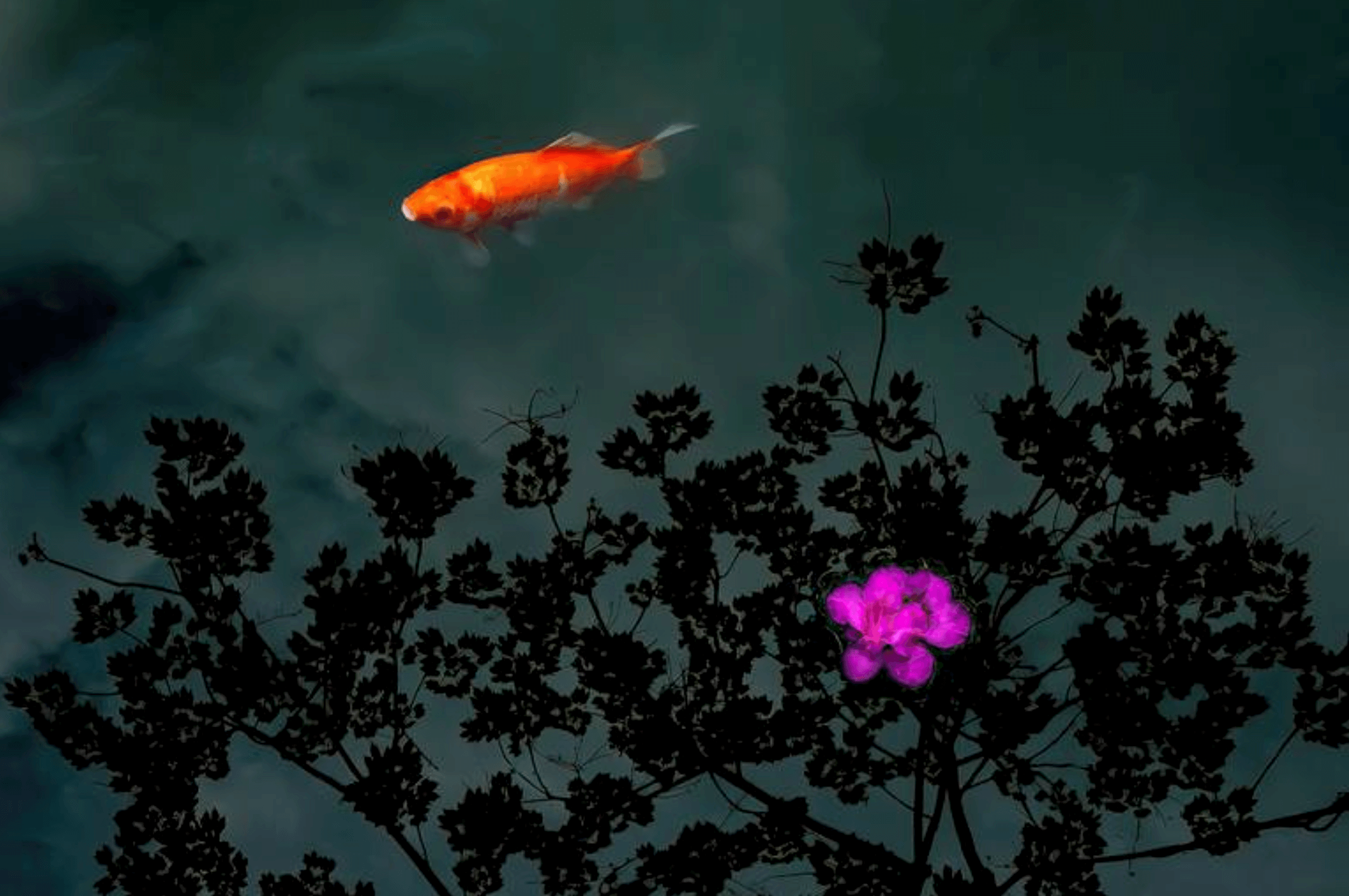 Thumbnail of  Koi and Cherry Blossom , Bryce _,&nbsp; 2018 | Open Edition 