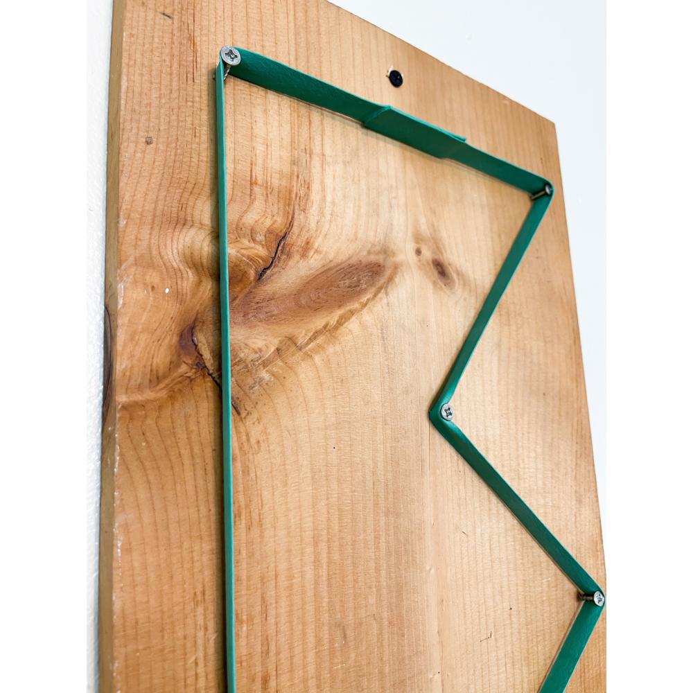 Pallet band, wood board, screws; 2021