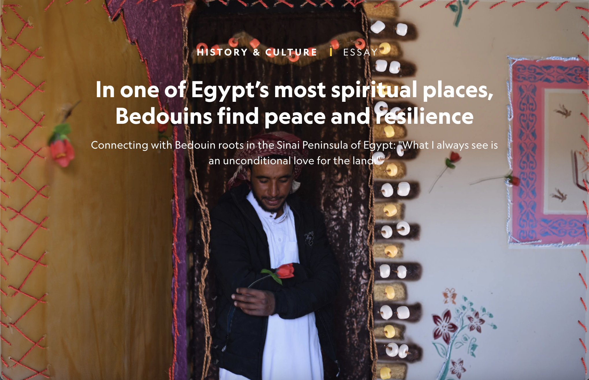 On National Geographic: In one of Egypt's most spiritual places, Bedouins find peace and resilience - 