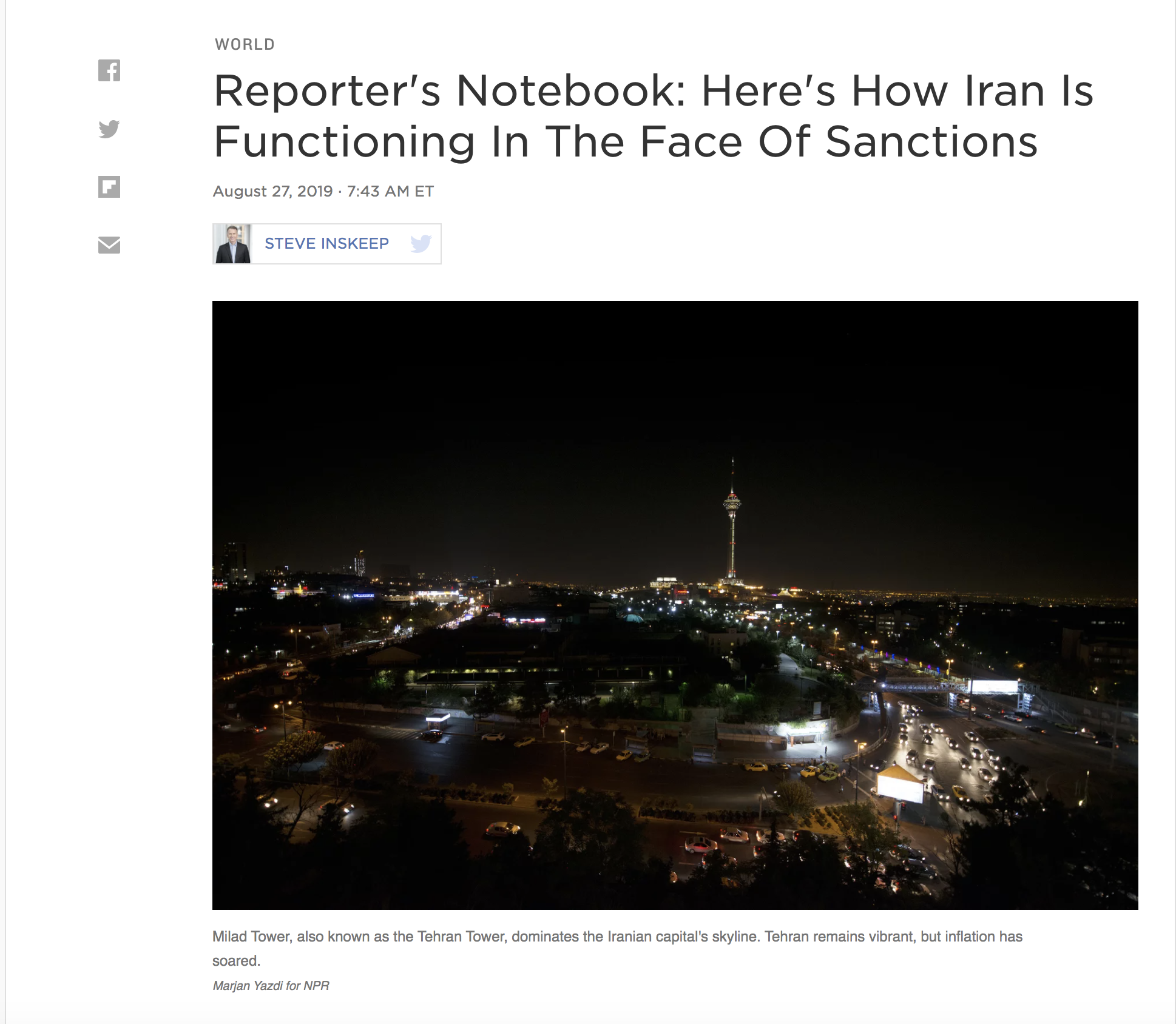 Reporter's Notebook: Here's How Iran Is Functioning In The Face Of Sanctions
