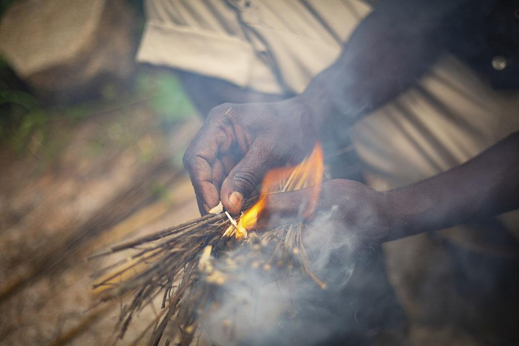 The making of traditional fire
