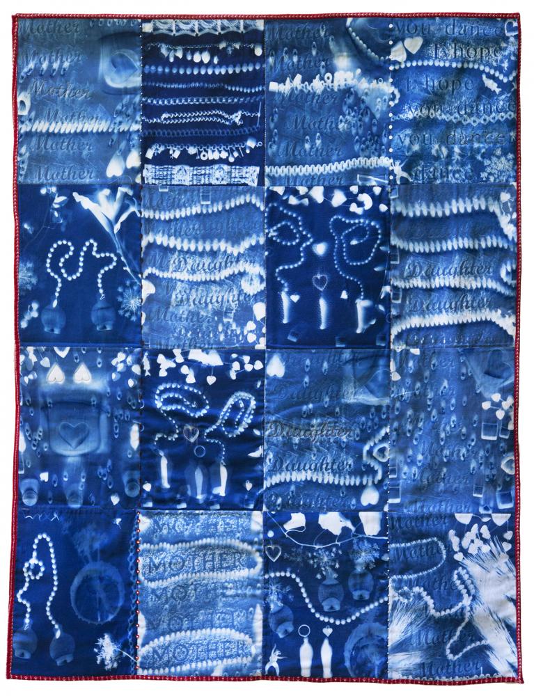 Cyanotype quilt in show at Carter Burden Gallery NYC