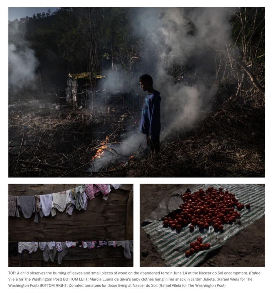 "Brazil's eruption of tent cities" assignment for The Washington Post