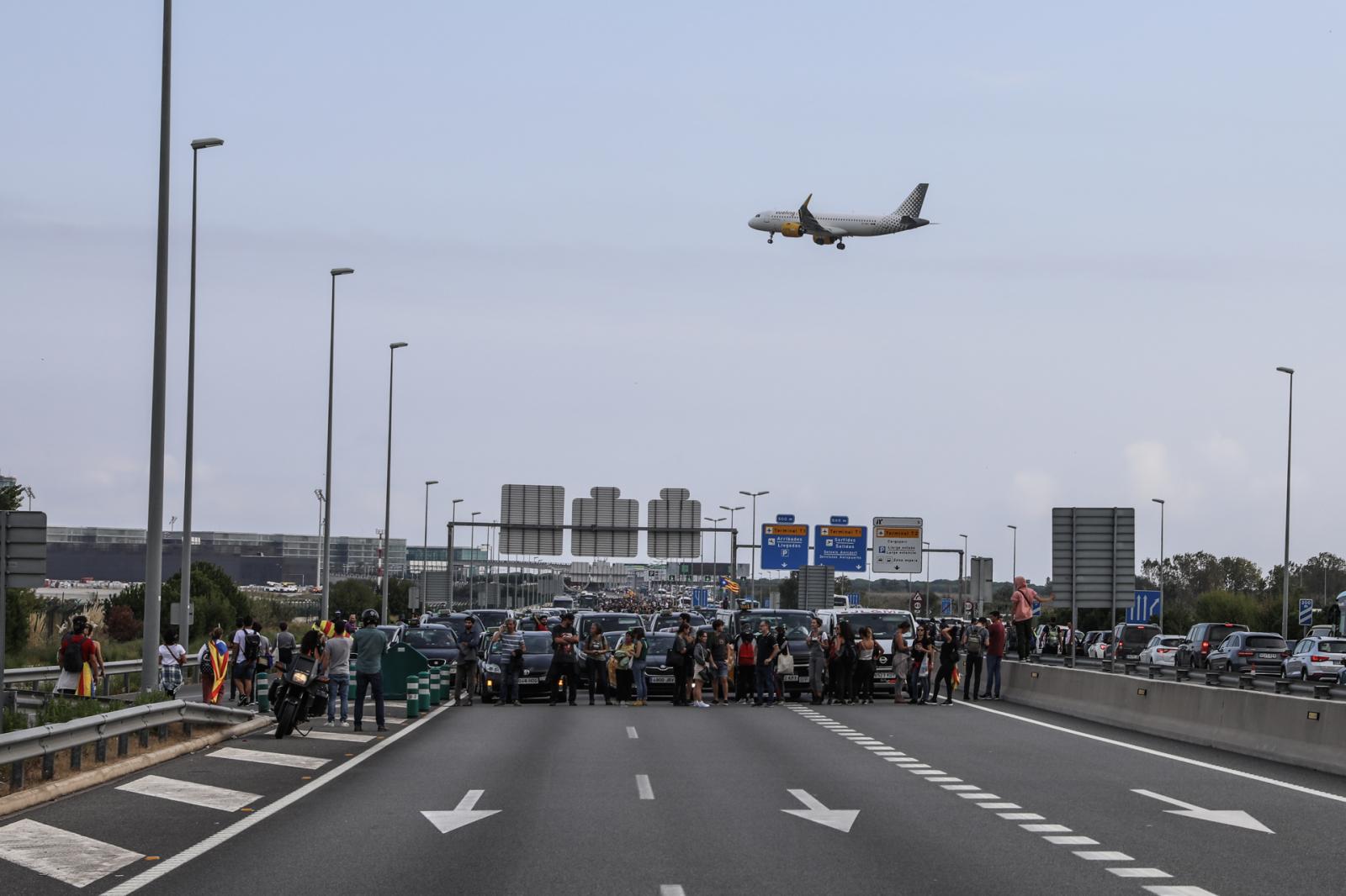 Barcelona Airport Blocked