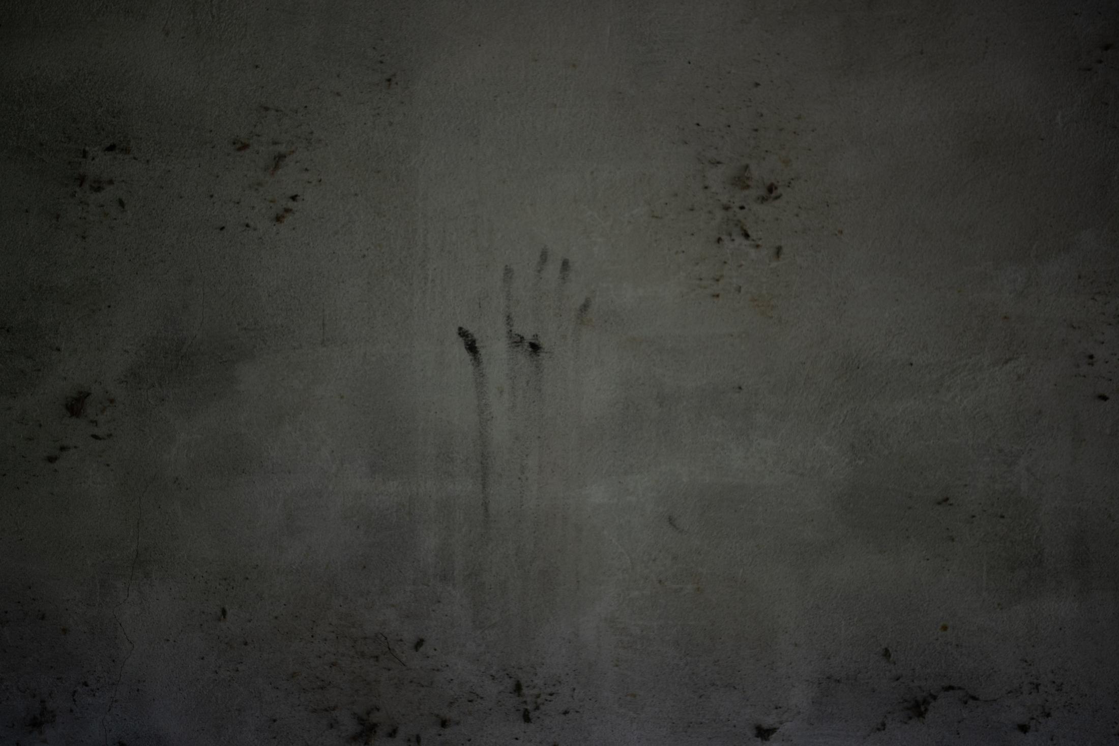 February 20, 2020. Tihuatl&aacute;n, Veracruz, Mexico. The handprint made of ashes inside the...