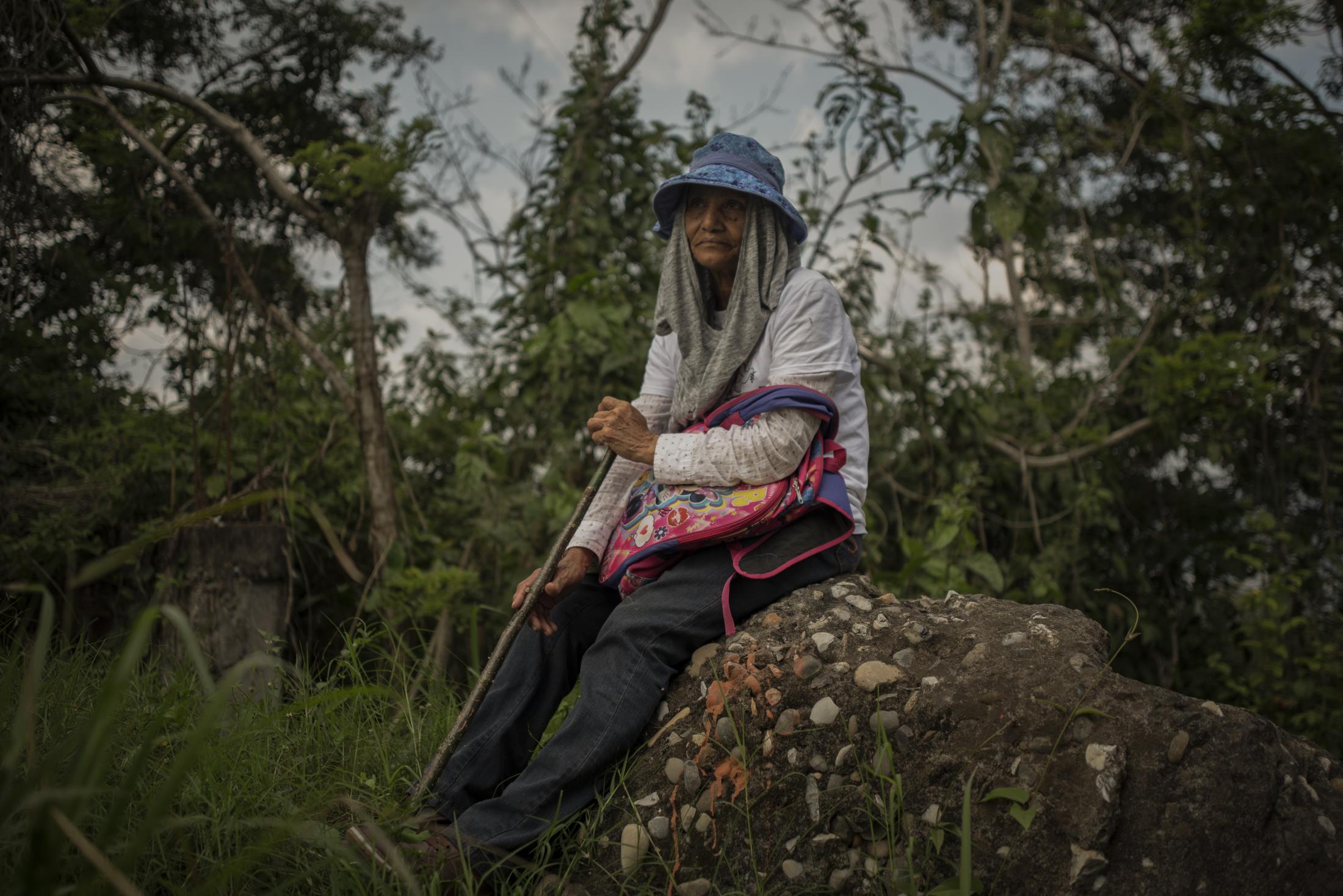 February 20, 2020. Tihuatlan, Veracruz, Mexico. Antonia Cota, 70, seeker of missing persons from...