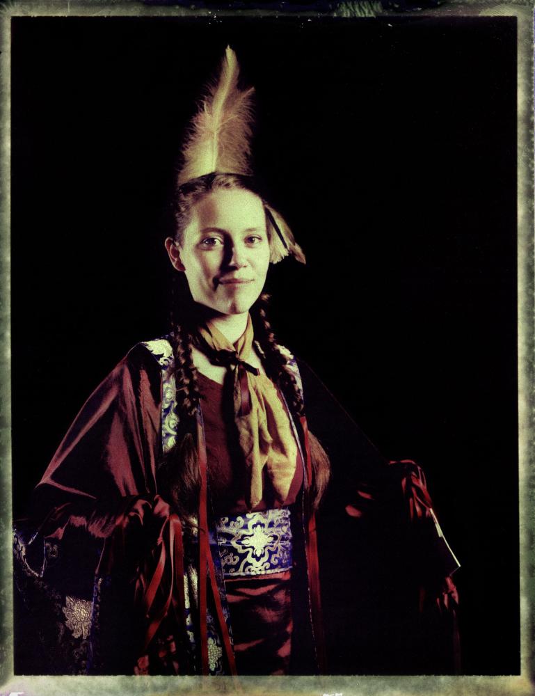 German powwow dancer, Portrait ...e scan, Kladno, Czech Rep. 2015
