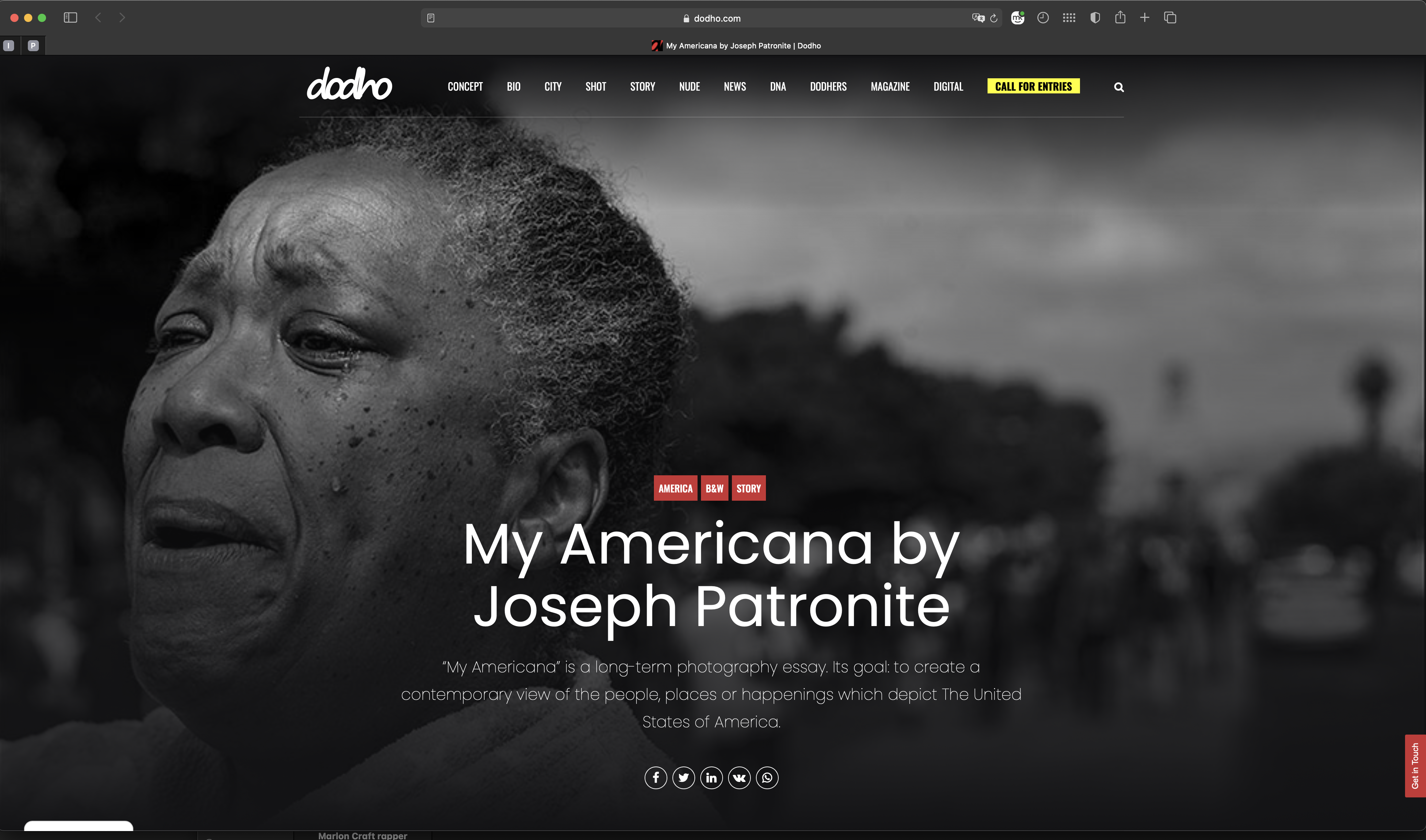DODHO magazine publishes "My Americana"
