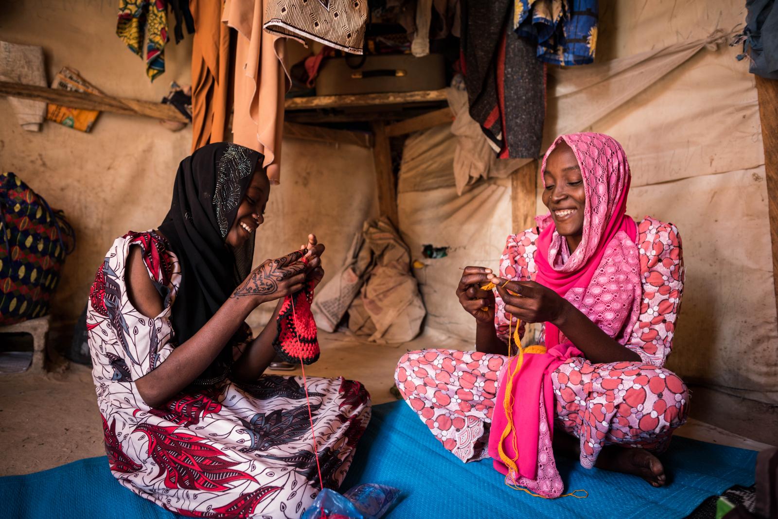 Hurairah* and her mother share ...ale in their home in Maiduguri.