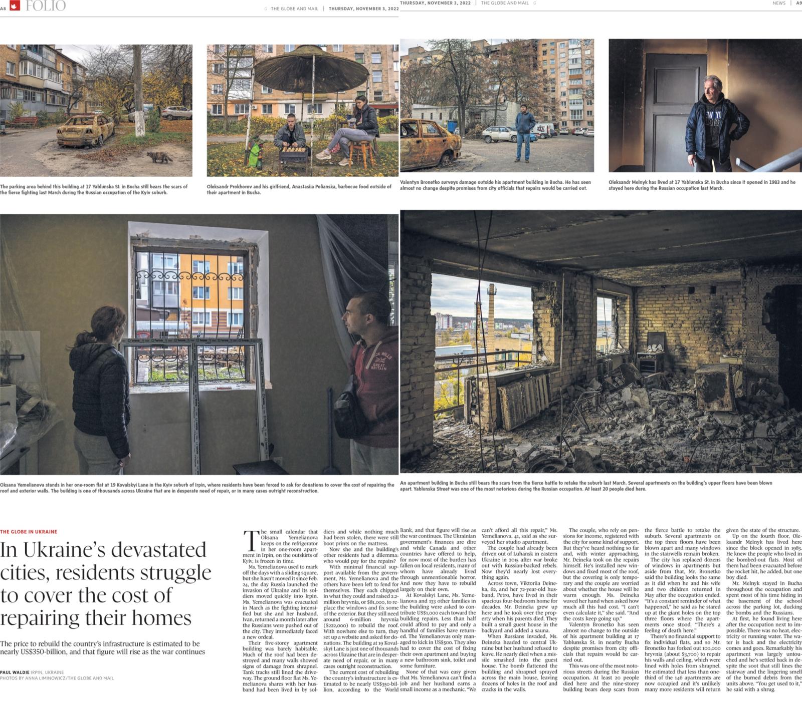 In Ukraine’s decimated cities, residents struggle to cover the cost of repairing their homes