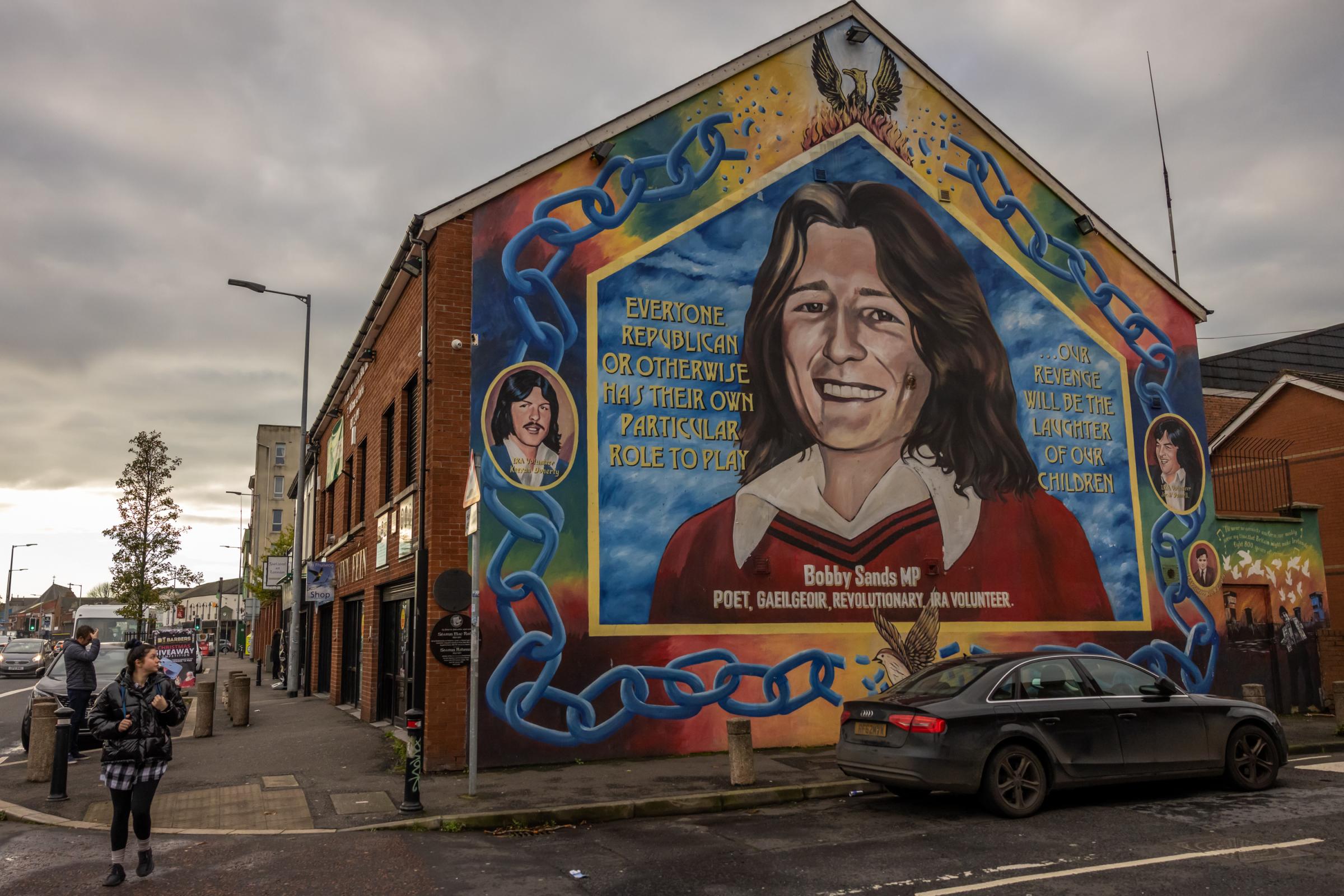 BELFAST- for The Globe&Mail - 11.22.2022 Belfast, Northern Ireland. A mural along Falls...