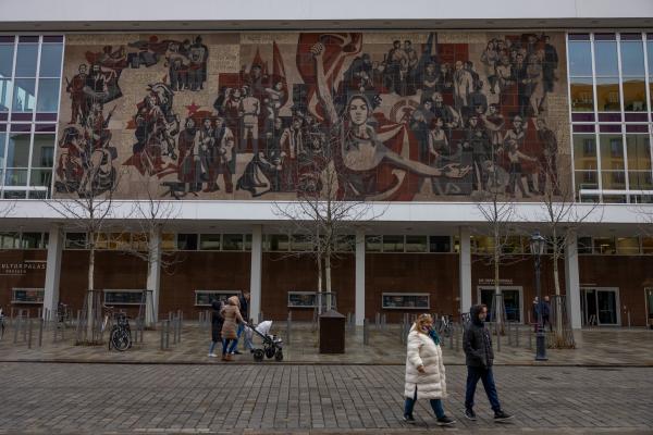 OVER THE BORDER - 1.9.2023 Dresden, Germany. The mural “The Path of...