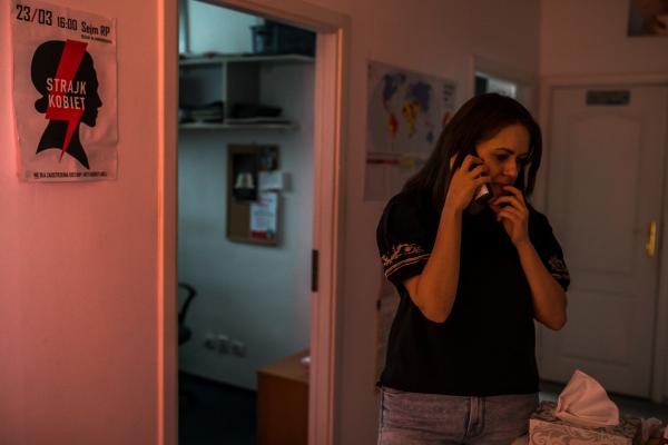 Image from "MY LIFE IS IN DANGER" - for NYTimes - Every call is very emotional’: Kamila Ferenc, a...