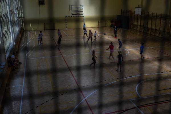 Image from OVER THE BORDER - From February 2022 to March 2022 the gym at School No. 5...