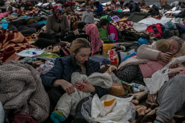 Image from OVER THE BORDER - 03/05/2022 Mlyny, Poland.The refugee shelter in Mlyny is...
