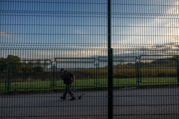 Image from OVER THE BORDER - 27.10.2022 Szeginie border, Ukraine. The man goes to the...
