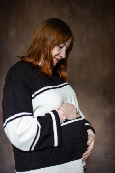 Image from OVER THE BORDER - Nadiia (38), is seven months pregnant with her first...
