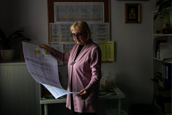 Image from OVER THE BORDER - Principal Ewa Petrykiewicz of St. Stanisław Kostka school...