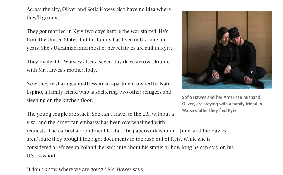 Ukrainians and residents in Warsaw , once strangers and now roommates, try to find common ground.           By Paul Waldie, on assignment for The Globe and Mail