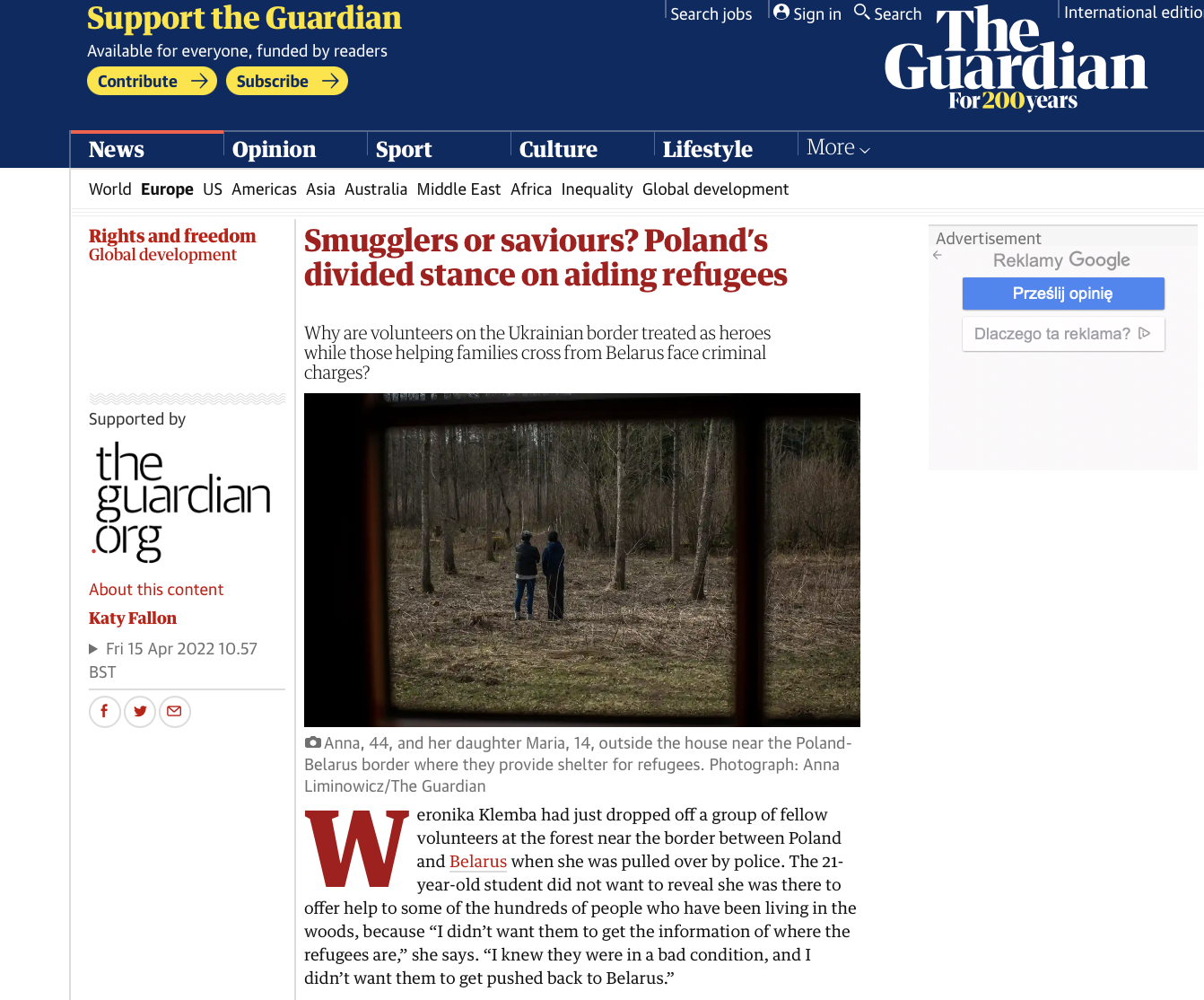 Smugglers or saviours? Poland’s divided stance on aiding refugees