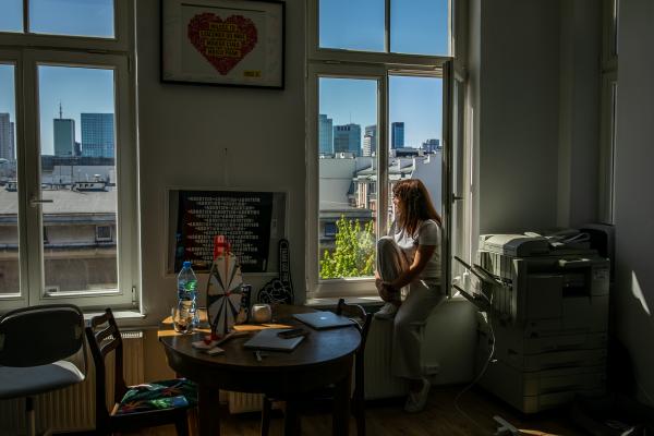 Image from "MY LIFE IS IN DANGER" - for NYTimes - Justyna Wydrzynska, an abortion-rights advocate, at her...