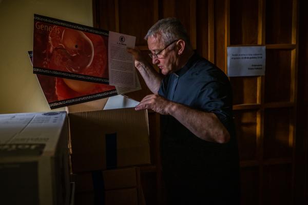 "MY LIFE IS IN DANGER" - for NYTimes - Father Kancelarczyk plays ultrasound audio of what he...