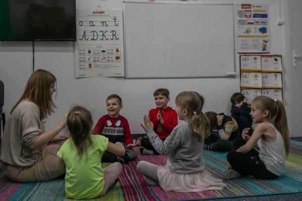 Image from OVER THE BORDER - Music classes with children from Ukraine. 20.04.2022...