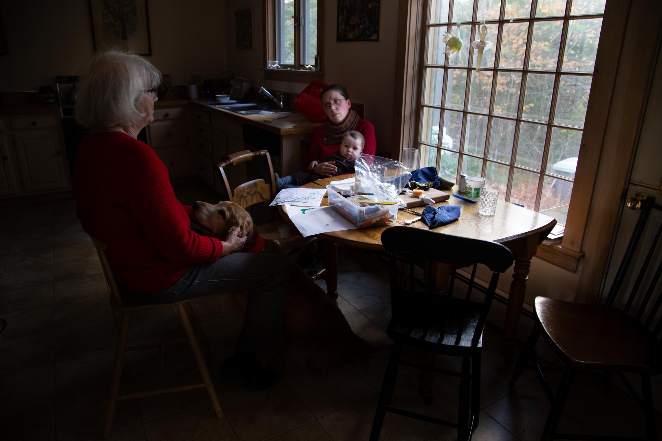 Jessica visits her mother in law, Bremen, Maine, 2014.