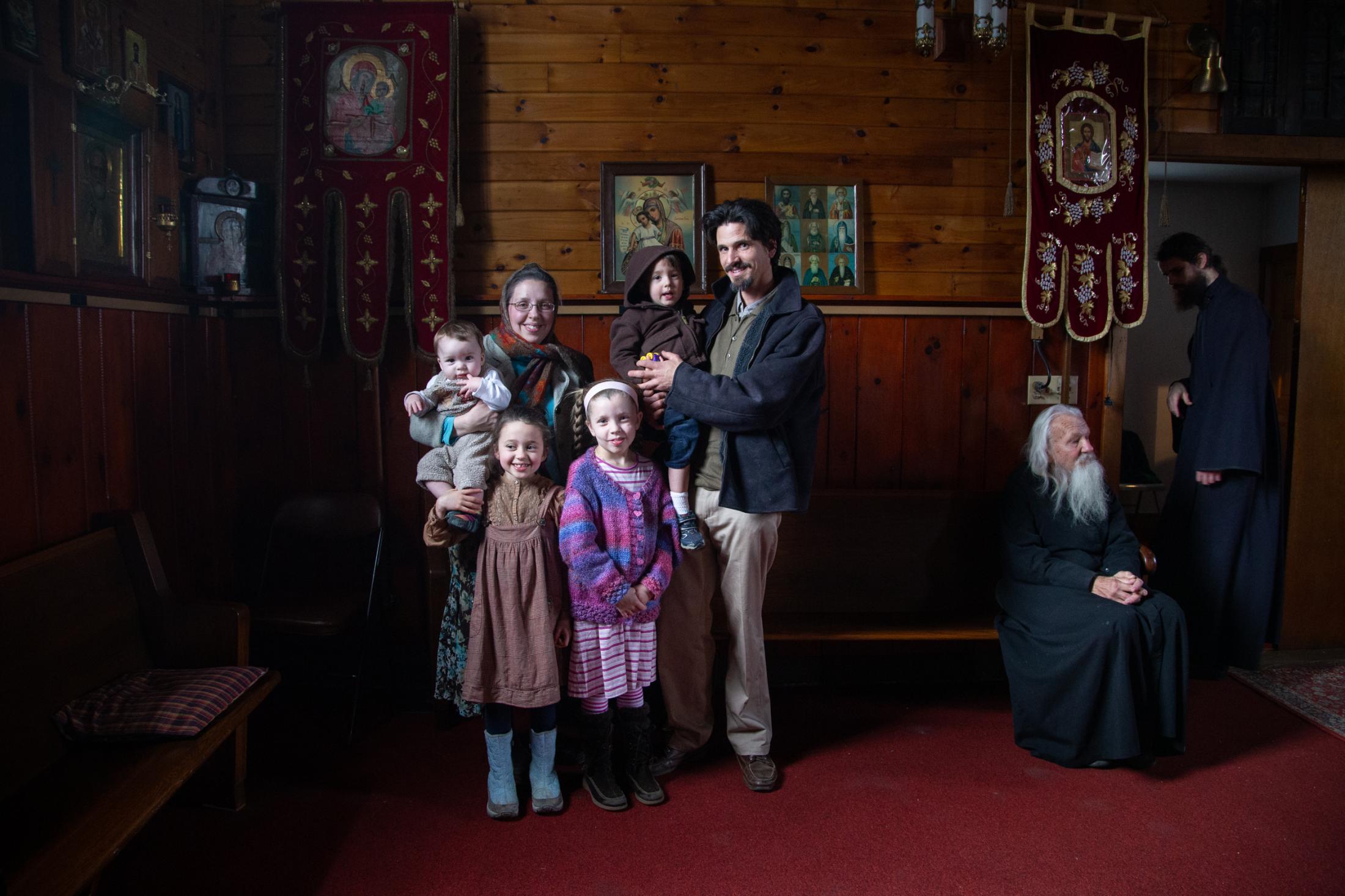 Family portrait after church Agusta, Maine, 2014.