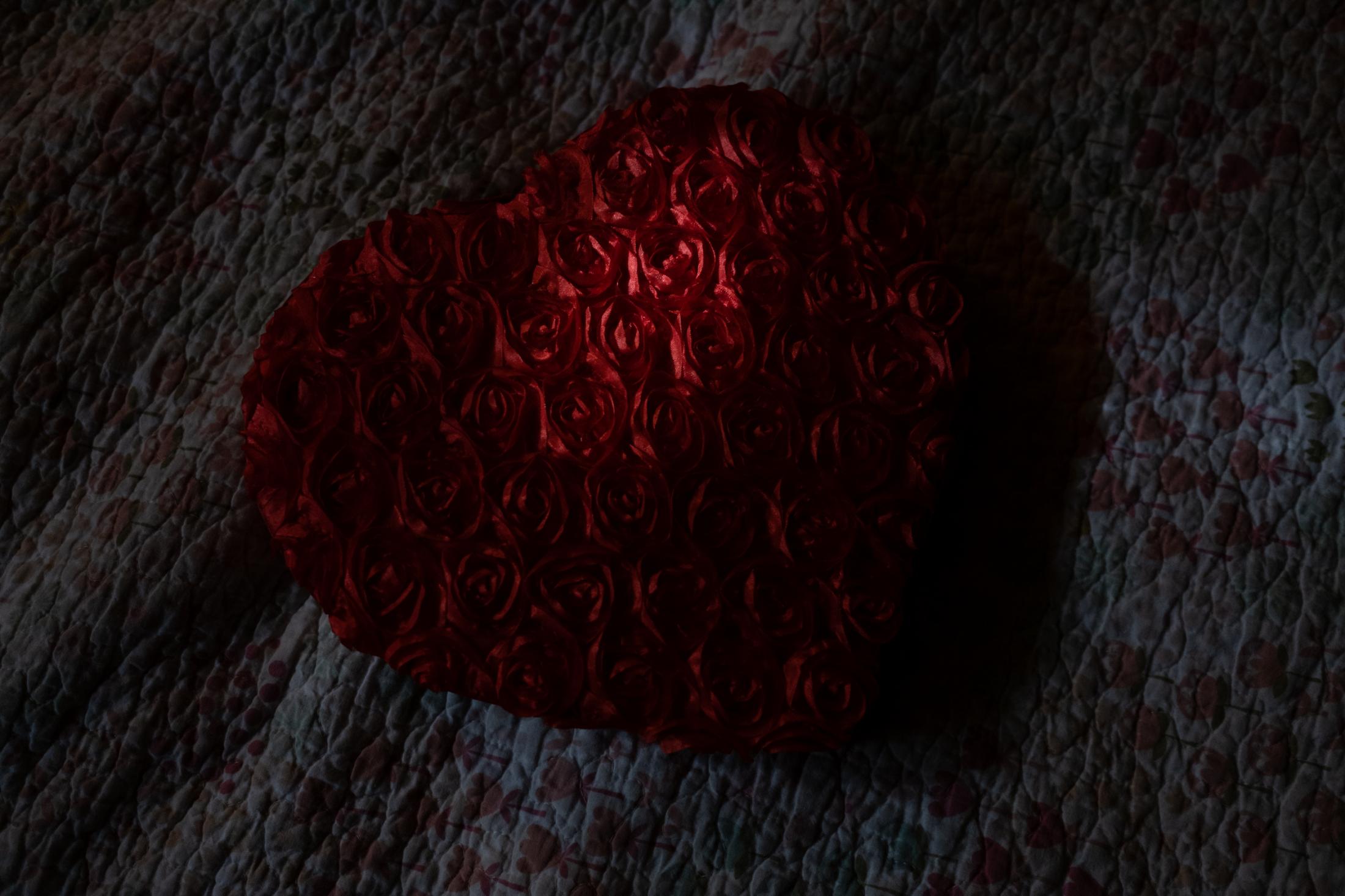 Battlefield - A heart box on Clara's daughter bed.